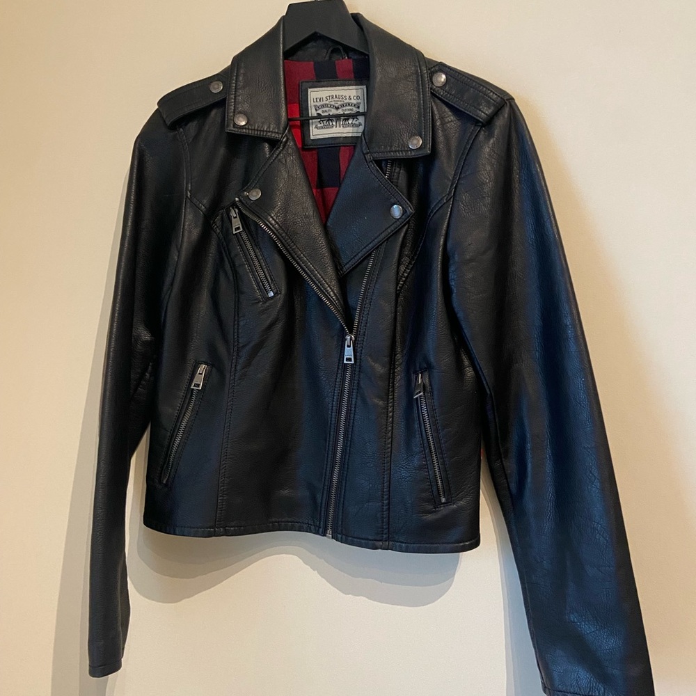 Levi's Black Leather Biker Jacket
